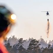 En skogsbrand vid Hyltebruk förra året.