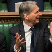  Avgående premiärminister Theresa May och finansminister Philip Hammond. 