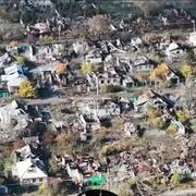 Drönarbild på Pokrovsk.