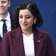 Simona Mohamsson på en pressträff i januari.