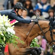 Penelope Leprevost på hästen Vagabond de la Pomme under måndagens världscupfinal