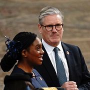 Det Konservativa partiets partiledare Kemi Badenoch och Labours ledare, premiärminister Keir Starmer.