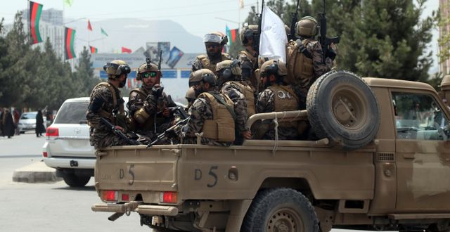 Talibaner i Kabul.  Khwaja Tawfiq Sediqi / TT NYHETSBYRÅN