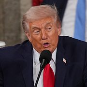 Donald Trumps linjetal pågick i en timme och 47 minuter – det längsta någonsin. 