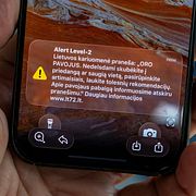 Ett varningsmeddelande gick ut till Litauens befolkning efter drönarlarmet.