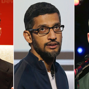 Facebooks vd Mark Zuckerberg, Aplhabets vd Sundar Pichai och Twitters vd Jack Dorsey.