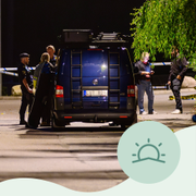 Polisen under insatsen i Järfälla.