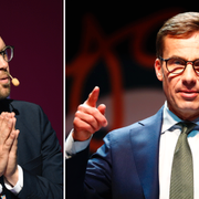 SD-ledaren Jimmie Åkesson. M-ledaren Ulf Kristersson.