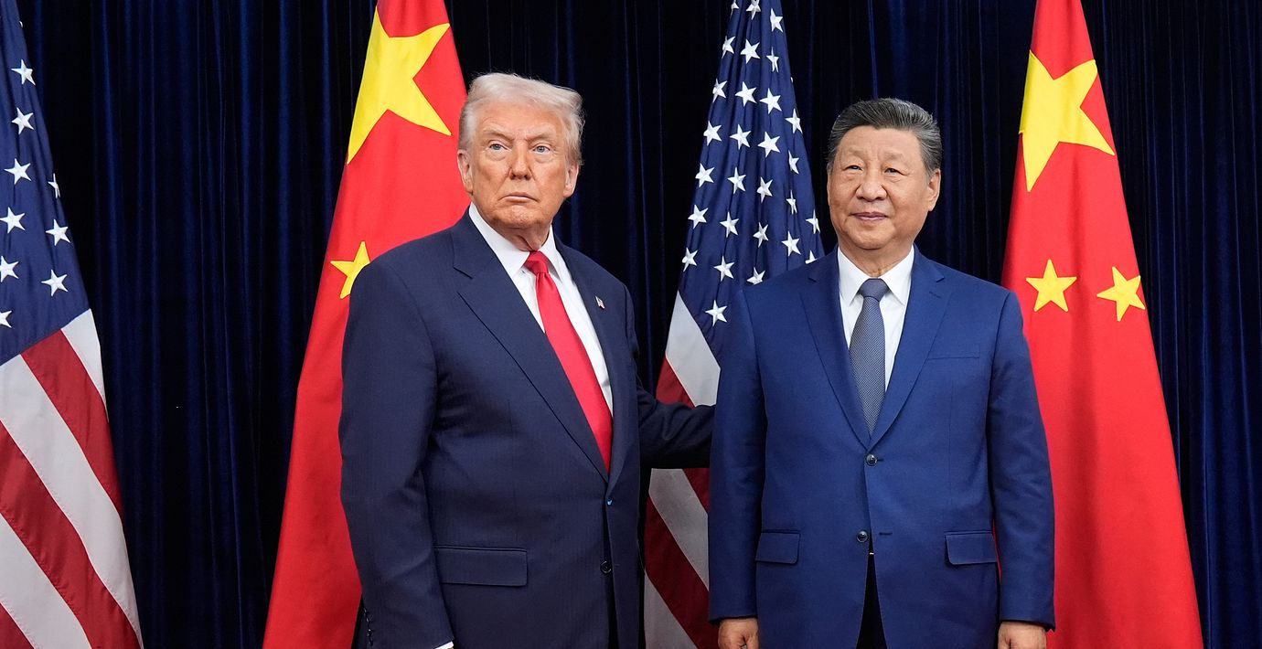 Trump och Xi under toppmötet i Sydkorea i oktober 2025.