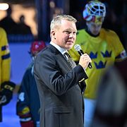 Arkivbild från 2023: Anders Larsson håller tal i Göteborg under JVM. 