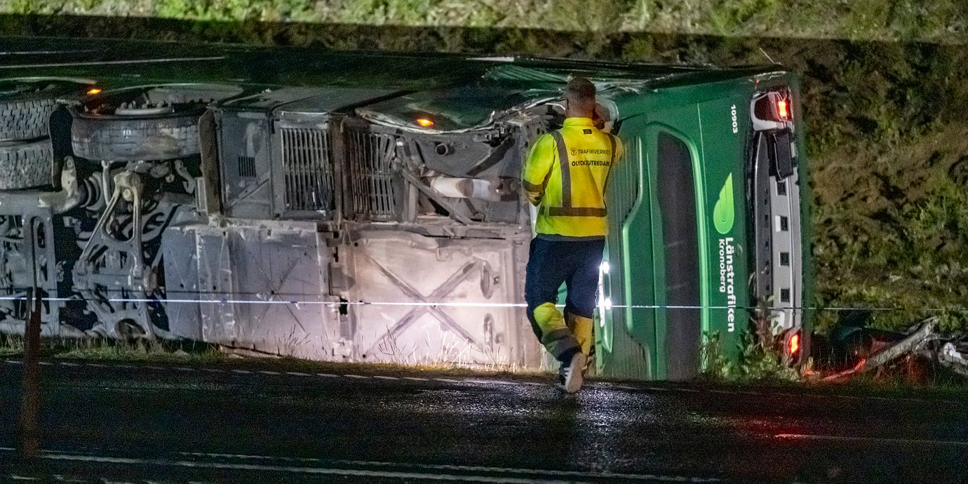 Olyckan utanför Växjö.