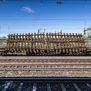 Spårarbete på stationen i Hässleholm.