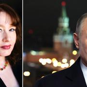 Åsa Linderborg till vänster. Vladimir Putin till höger