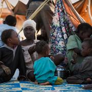Barn i flyktinglägret Tawila 27 oktober.