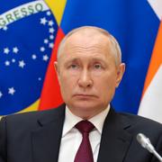 Putin under Brics tredagarsmöte i Sydafrika 2023.