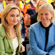 KD-ledaren Ebba Busch tillsammans med S partiledare Magdalena Andersson nyligen.