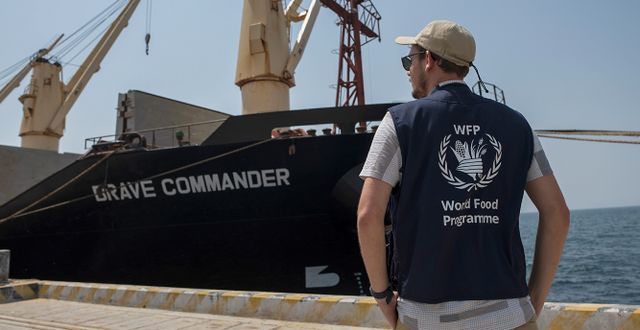 FN-fartyget Brave Commander med spannmålsleverans från Ukraina lägger till Djibouti Hugh Rutherford / AP