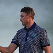 Xander Schauffele och Ludvig Åberg under nattens spel.