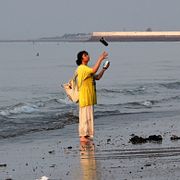 Arkivbild: Stranden i Bandar Abbas, Iran den 13 juli.