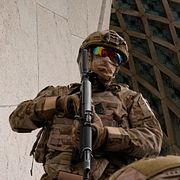 En iransk soldat från evolutionsgardet.