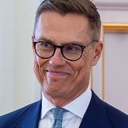 Finlands President Alexander Stubb i Litauen tidigare i maj.