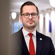 Sverigedemokraternas partisekreterare Mattias Bäckström Johansson.