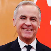 Kanadas premiärminister Mark Carney, USA:s president Donald Trump och Kinas president Xi Jinping.