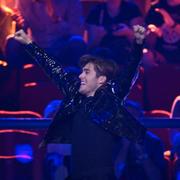 Benjamin Ingrosso när han får veta att han går vidare till final.