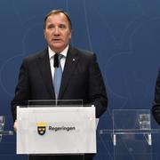 Lena Micko, Stefan Löfven och Ardalan Shekarabi. 