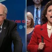 Larry David som Bernie Sanders och Julia Louis-Dreyfus som Elaine Benes.