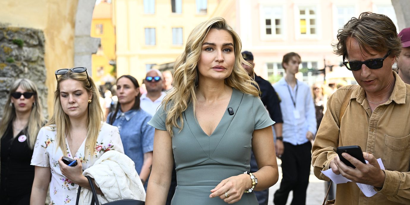 Ebba Busch i Almedalen.