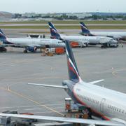 Aeroflot på flygplats utanför Moskva 2015.