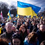 Ukrainska protester i Berlin tidigare i år. 