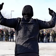 Demonstrant i Minneapolis, 11 januari.