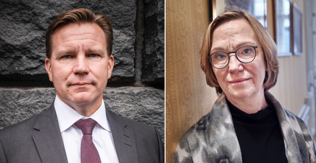 SEB:s chefsekonom Jens Magnusson och Handelsbankens chefsekonom Christina Nyman. TT