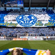 Tifo från IFK Göteborgs supportrar under en match mot Brommapojkarna i fjol. 