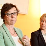 Kabinettsekreterare Annika Söder och utrikesminister Margot Wallström (S), 2016.