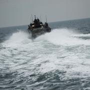 Ukrainsk militärbåt i Svarta havet.