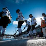 AIK:s damer under SM-finalen i våras.