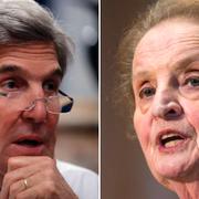 John Kerry och Madeleine Albright.