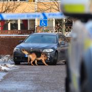 Parkeringsplatsen i Hageby.