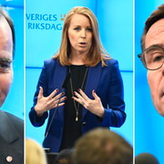 Stefan Löfven (S), Annie Lööf (C) och Ulf Kristersson (M).