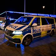 Avspärrningar efter skjutningen vid slottet förra veckan.