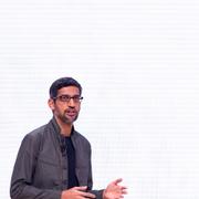 Arkivbild: Alphabets vd Sundar Pichai. 