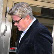 Justitieminister Gunnar Strömmer (M) utanför Moderaternas partihögkvarter i Stockholm dagen efter valet.