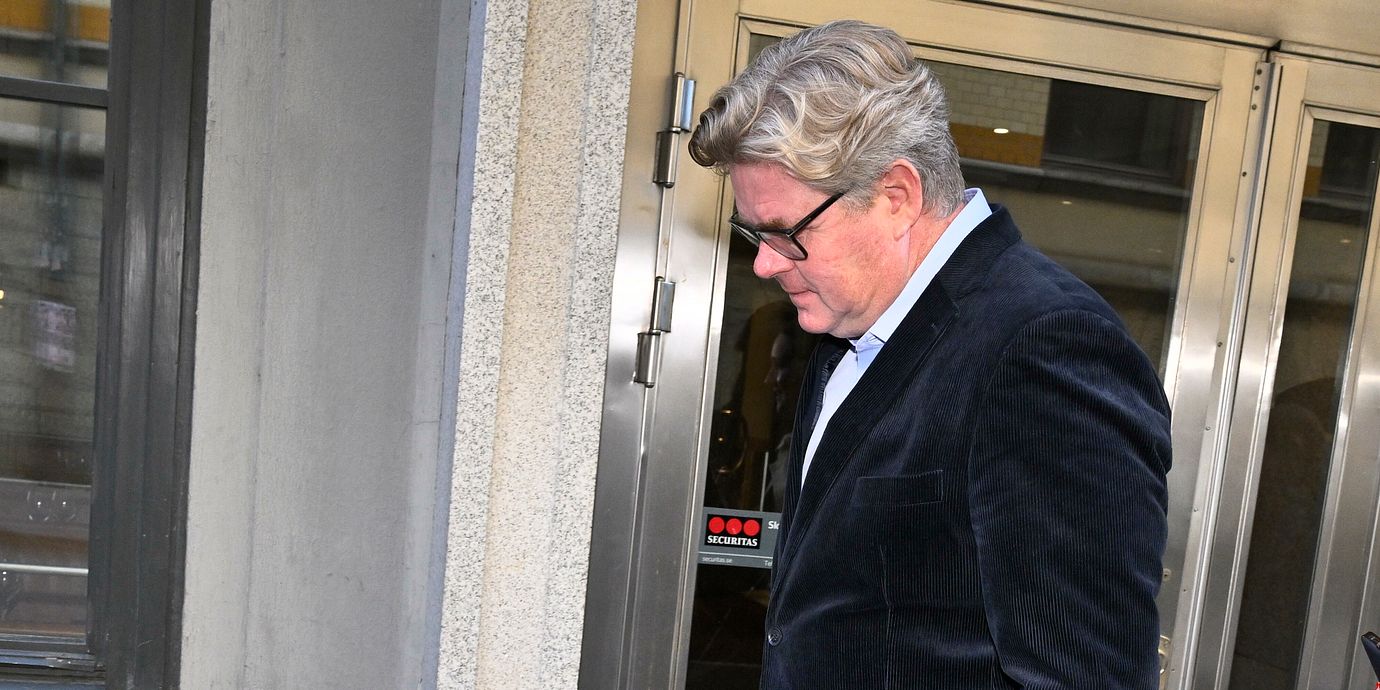 Justitieminister Gunnar Strömmer (M) utanför Moderaternas partihögkvarter i Stockholm dagen efter valet.