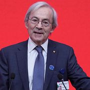 Christopher Pissarides, professor vid London School of Economics, i mars 2024.