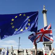 Arkivbild: Trafalgar Square  i London.