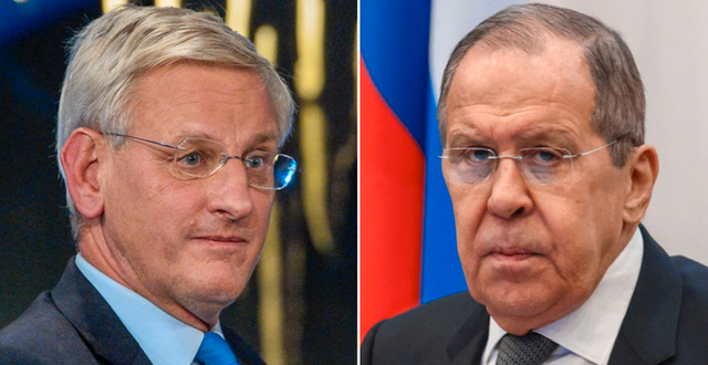 Carl Bildt och Sergej Lavrov.  AP/TT