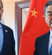 Rysslands utrikesminister Sergej Lavrov och Kinas utrikesminister Wang Yi.  AP